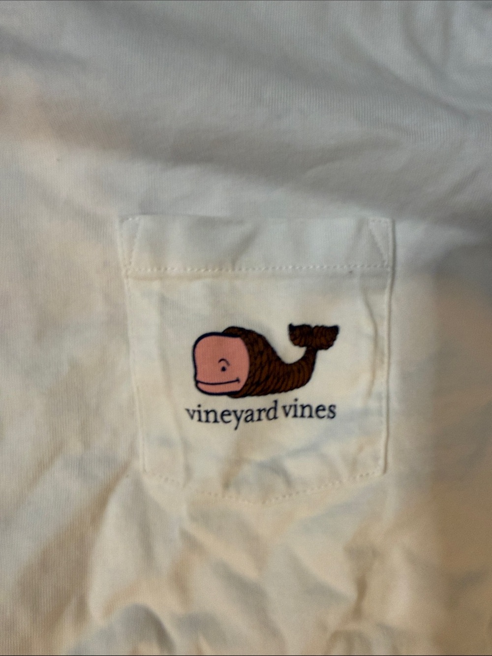 Vineyard Vines White Long Sleeve Pocket  Tee and Navy Long Sleeve Pocket Tee - Picture 3 of 8